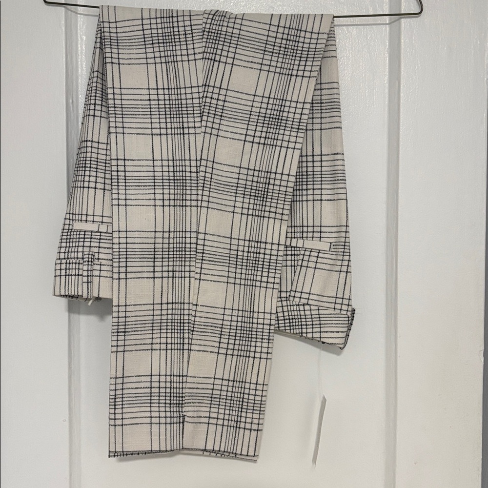 Ann Taylor Checkered Pants - Black and White